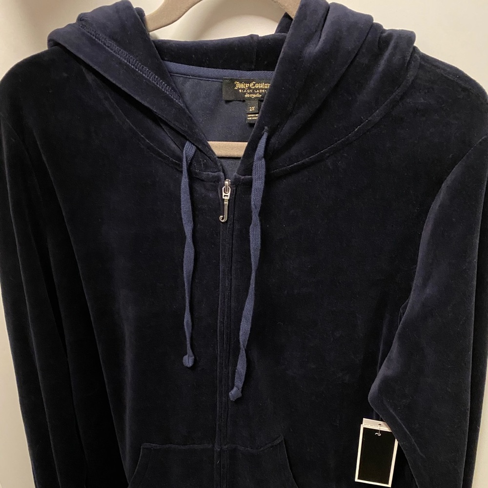 Juicy Couture Velour Zippered Hoodie NWT